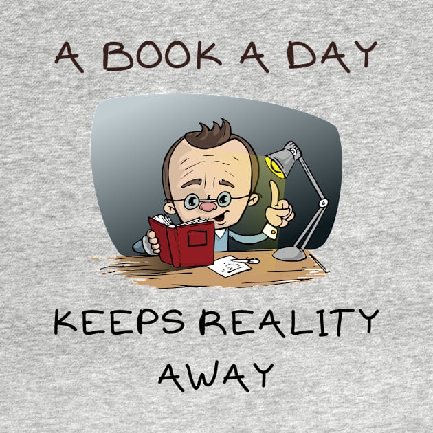 A book a day keeps reality away by IOANNISSKEVAS